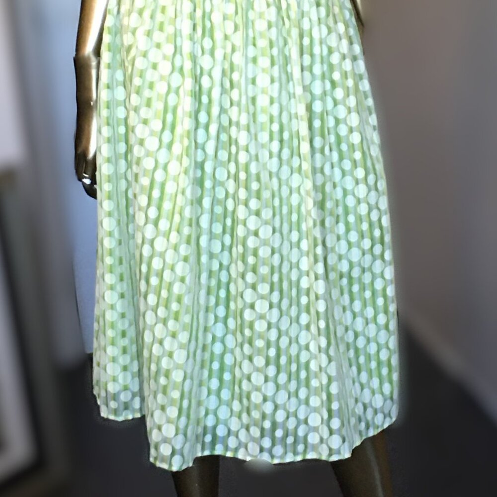 ROBBIE BEE 🪞 Fit & Flare green polka dot dress 🪞 NEW WITH TAGS!! - Picture 3 of 12